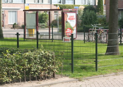 Dubbel staafmat hekwerk groen, parkje 1