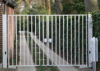 Dubbele draaipoort geautomatiseerd vierkante spijlen 3